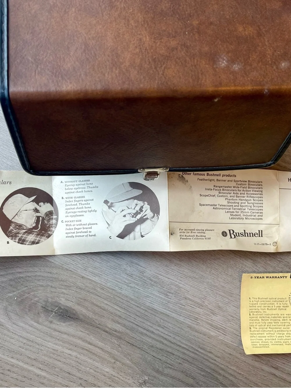 1970 Bushnell Binocular Crossbody Case with Authenticity Papers